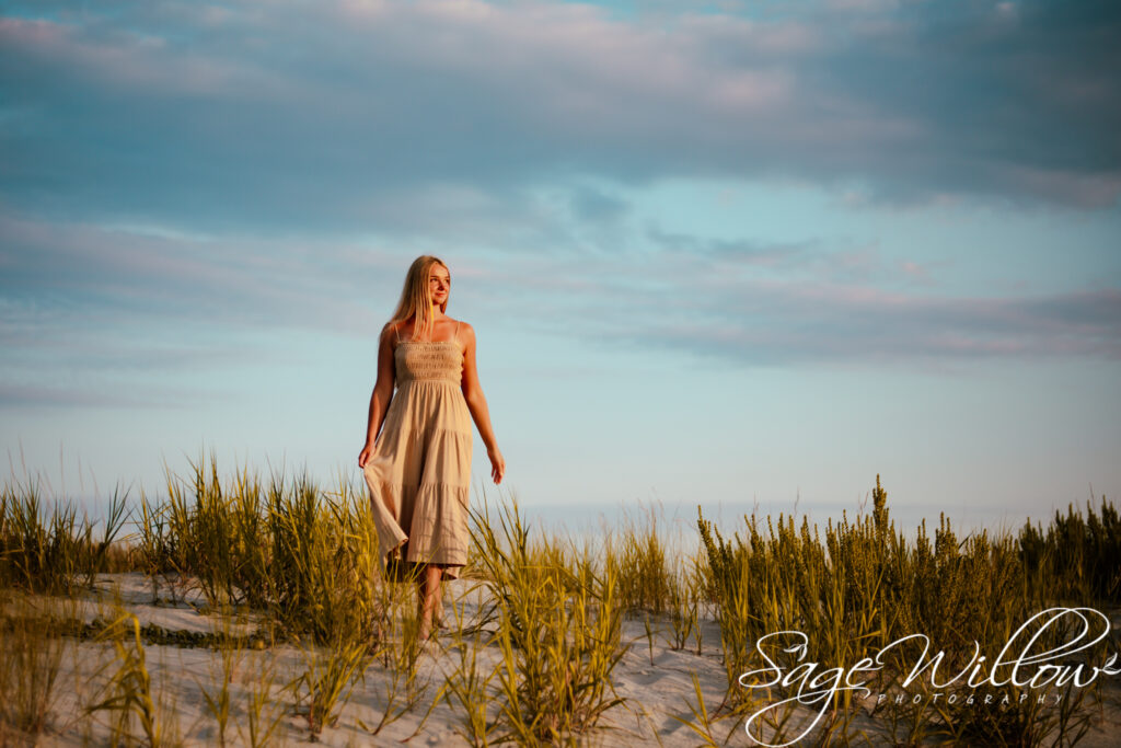 Senior photo session on Topsail Beach NC