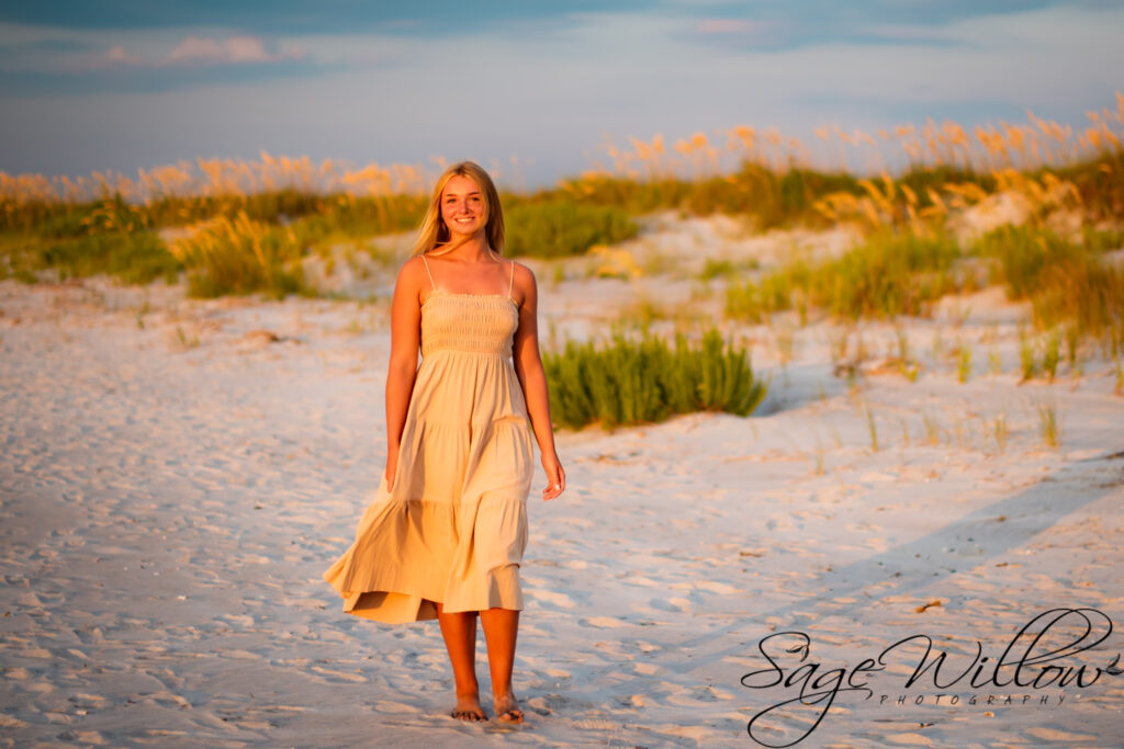 Senior photo session on Topsail Beach NC